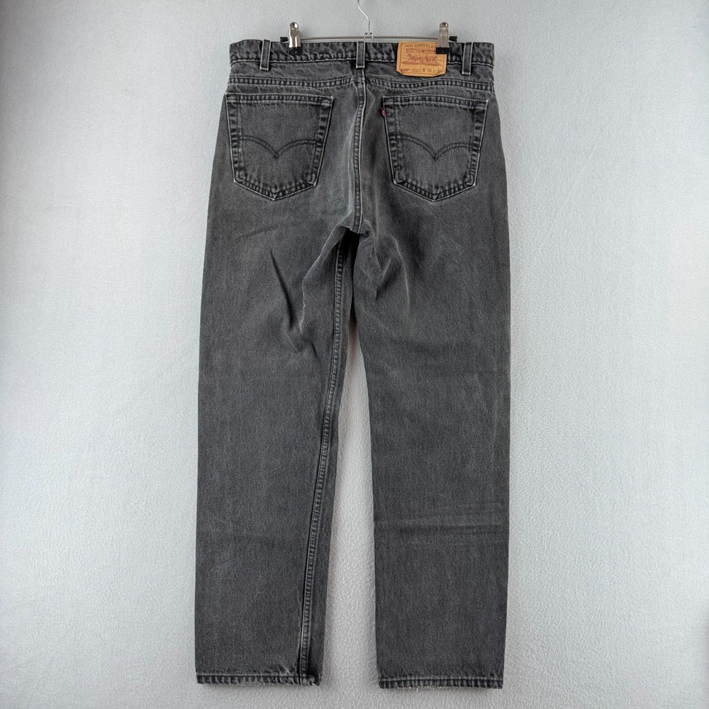 Vintage Levis Jeans Mens 36x30 (Fits 34x29) Black Denim 505 Straight Made in USA